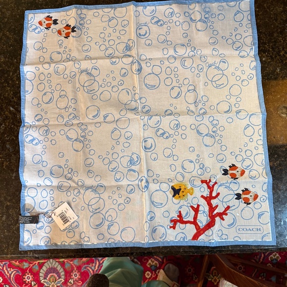Coach Limited Edition Resort Bubble/Fish/Coral Bandana - Picture 5 of 5